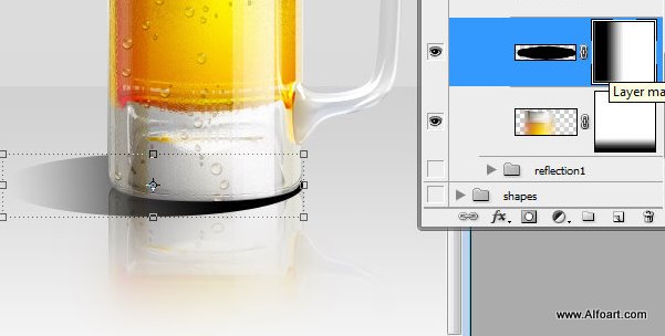 Shiny Cold Beer Glass Illustration with colorfull liquid inside and splashing effect.Create realistic glossy glass with liquid in them, make reflections and shadows